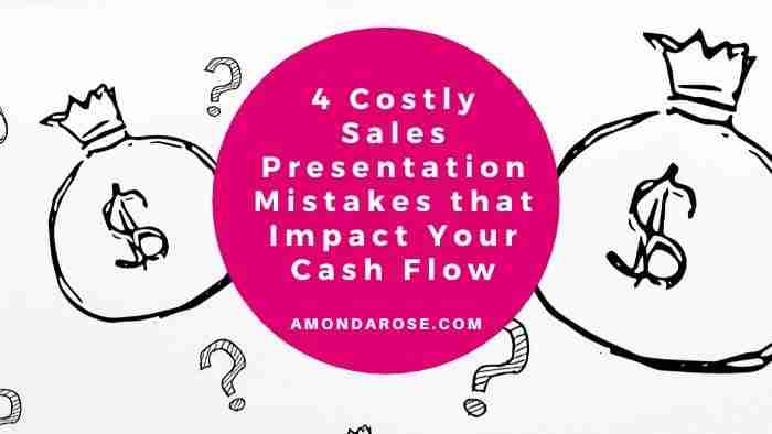 bags with dollar signs and question marks, red dot, 4 Costly Sales Presentation Mistakes that Impact Your Cash Flow