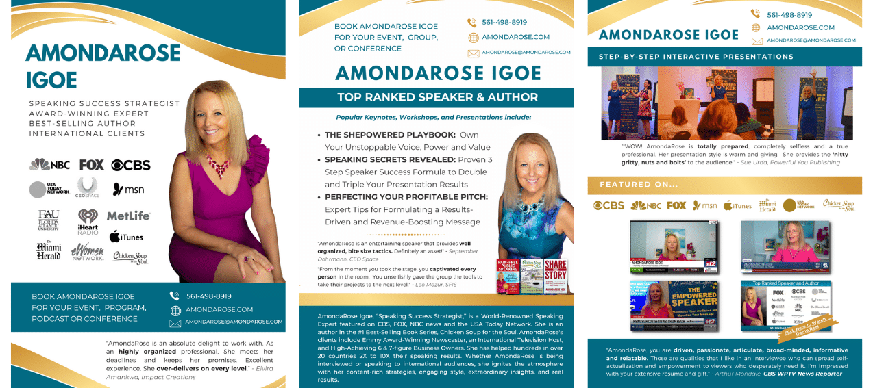 Website AmondaRose Igoe Speaker PR Media Kit Image 2023